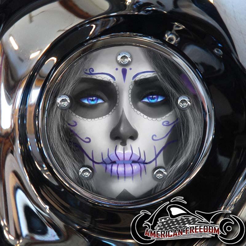 Custom Timing Cover - Candy Sugar Skull - Click Image to Close